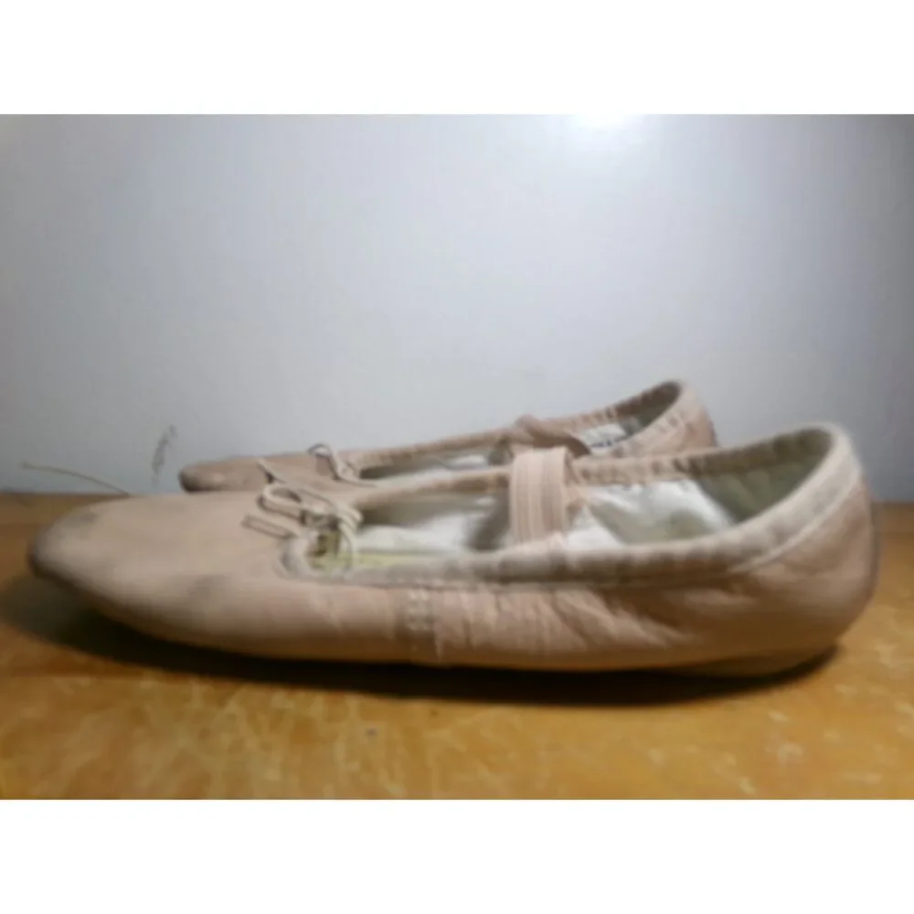 Pre-Owned Dance Ballet Shoes DanzNMotion Toddler 1M Leather Single Strap Full S